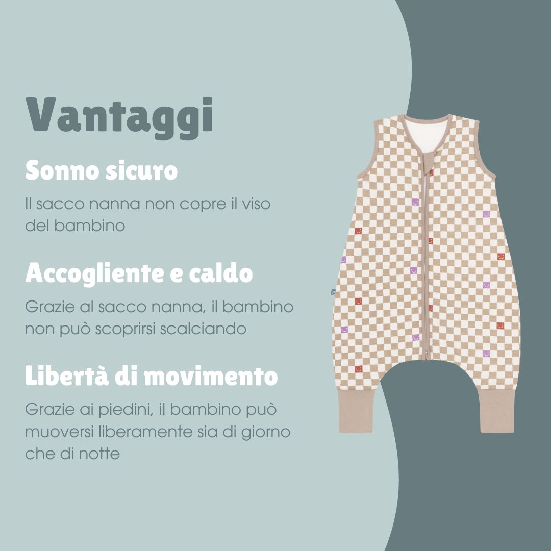 Sacco nanna con piedi 2.5 TOG | Check Smile