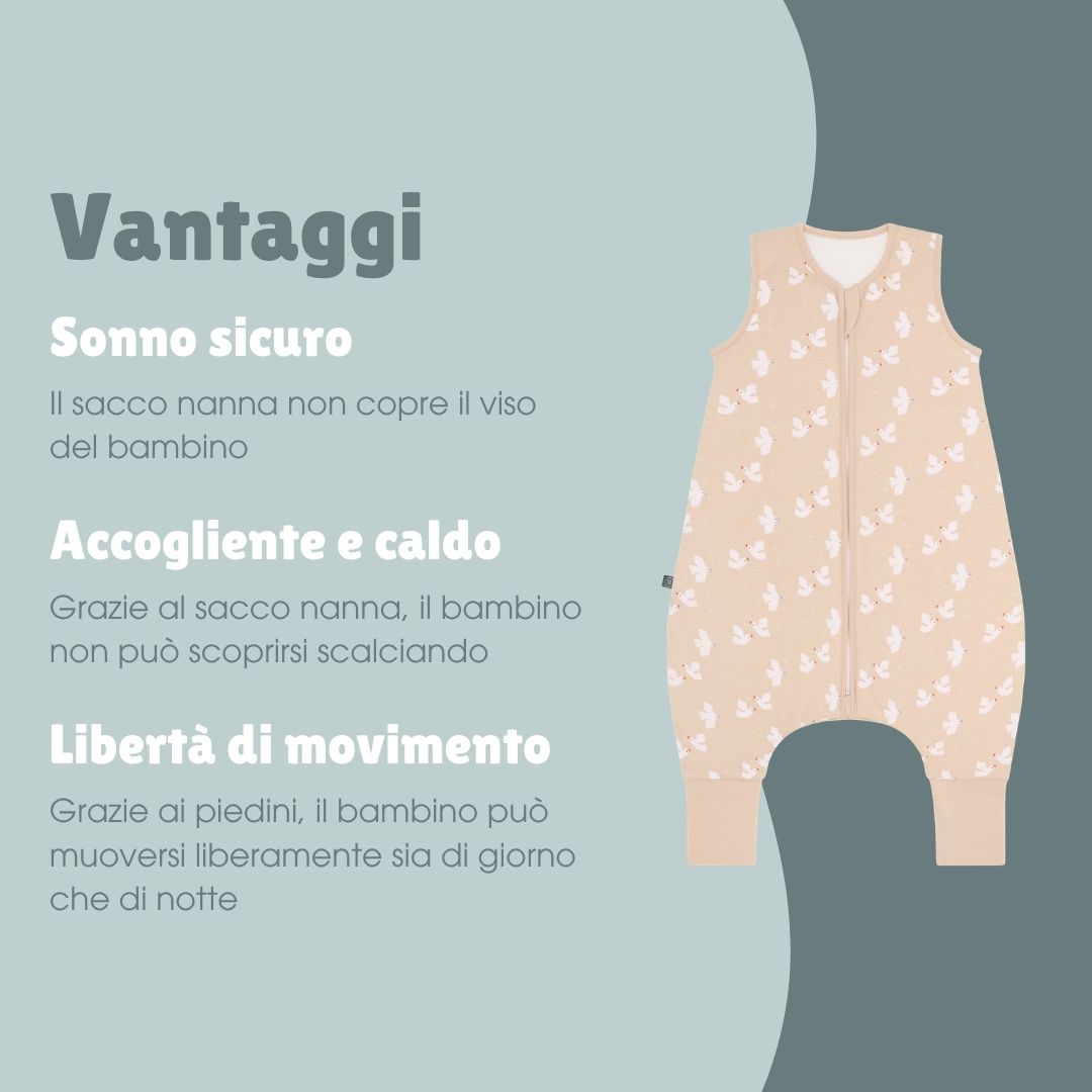 Sacco nanna con piedi 2.5 TOG | Ucello