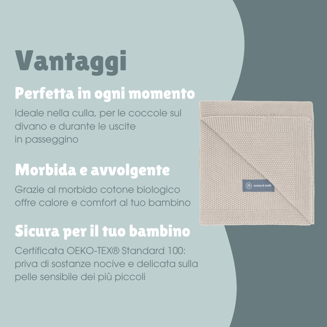 Coperta a maglia | Essential Beige