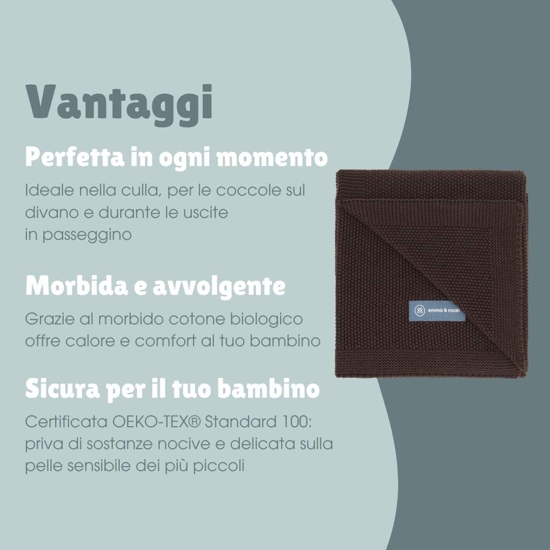Coperta a maglia | Essential Cioccolato