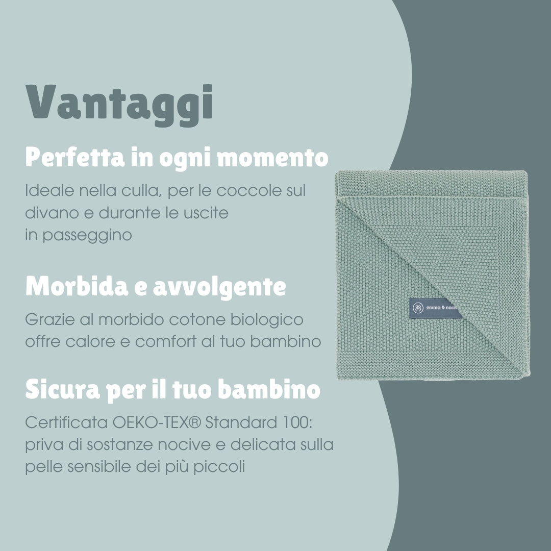 Coperta a maglia | Essential Mint