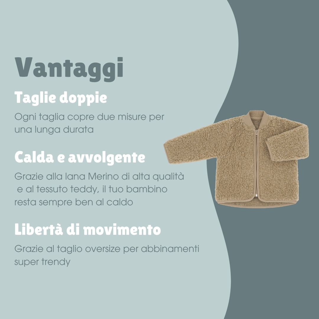 Giacchino teddy in lana merino | Essential Talpa