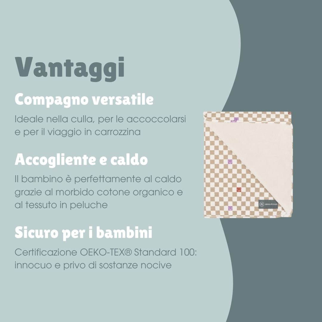 Coperta neonato | Check Smile