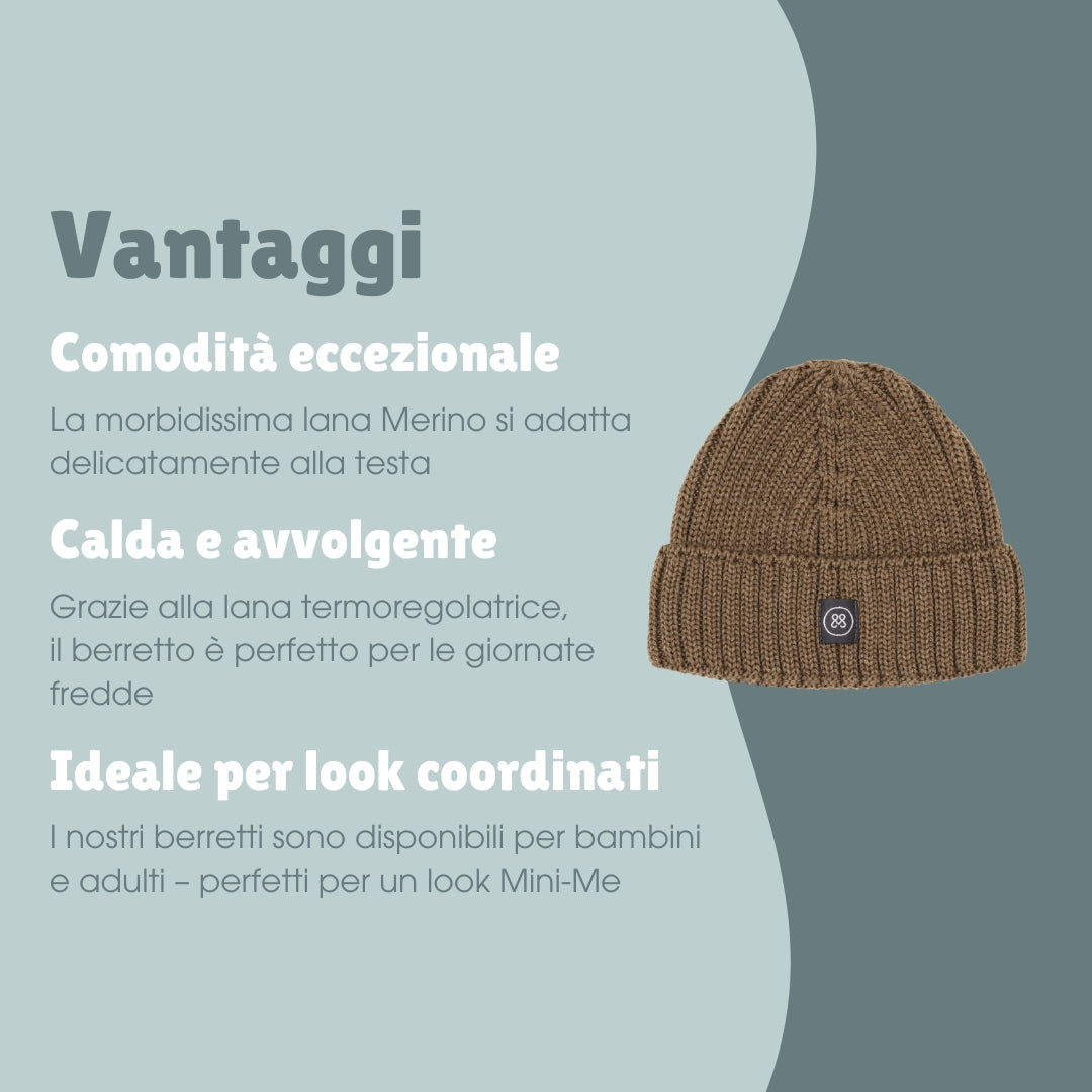 Berretto in lana merino bambino | Essential Talpa