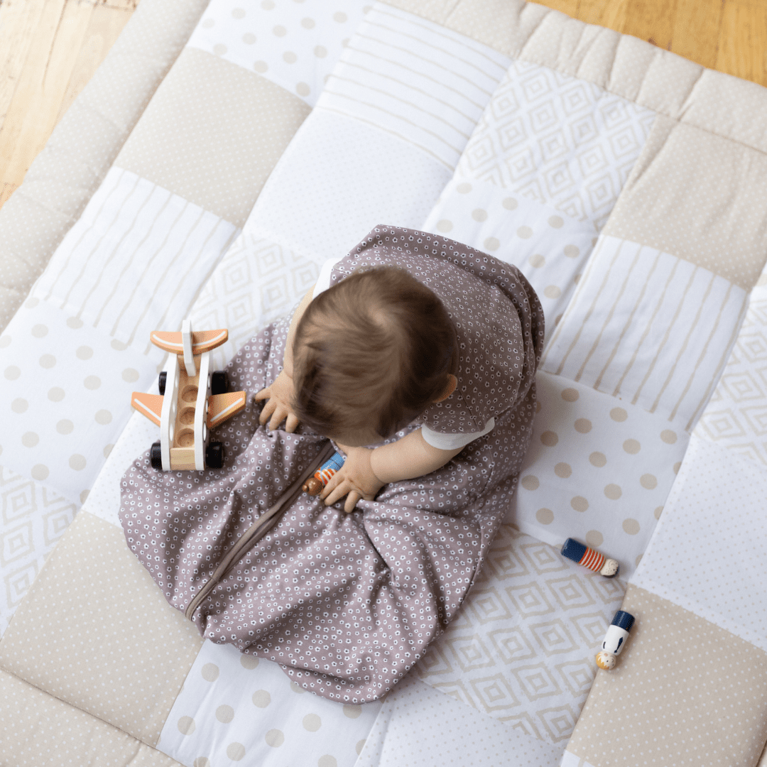Tappeto da gioco patchwork | Essential Beige