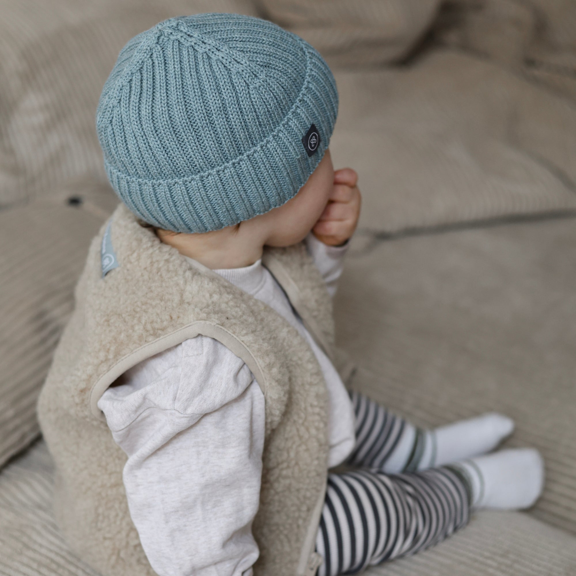Berretto in lana merino bambino | Essential Menta