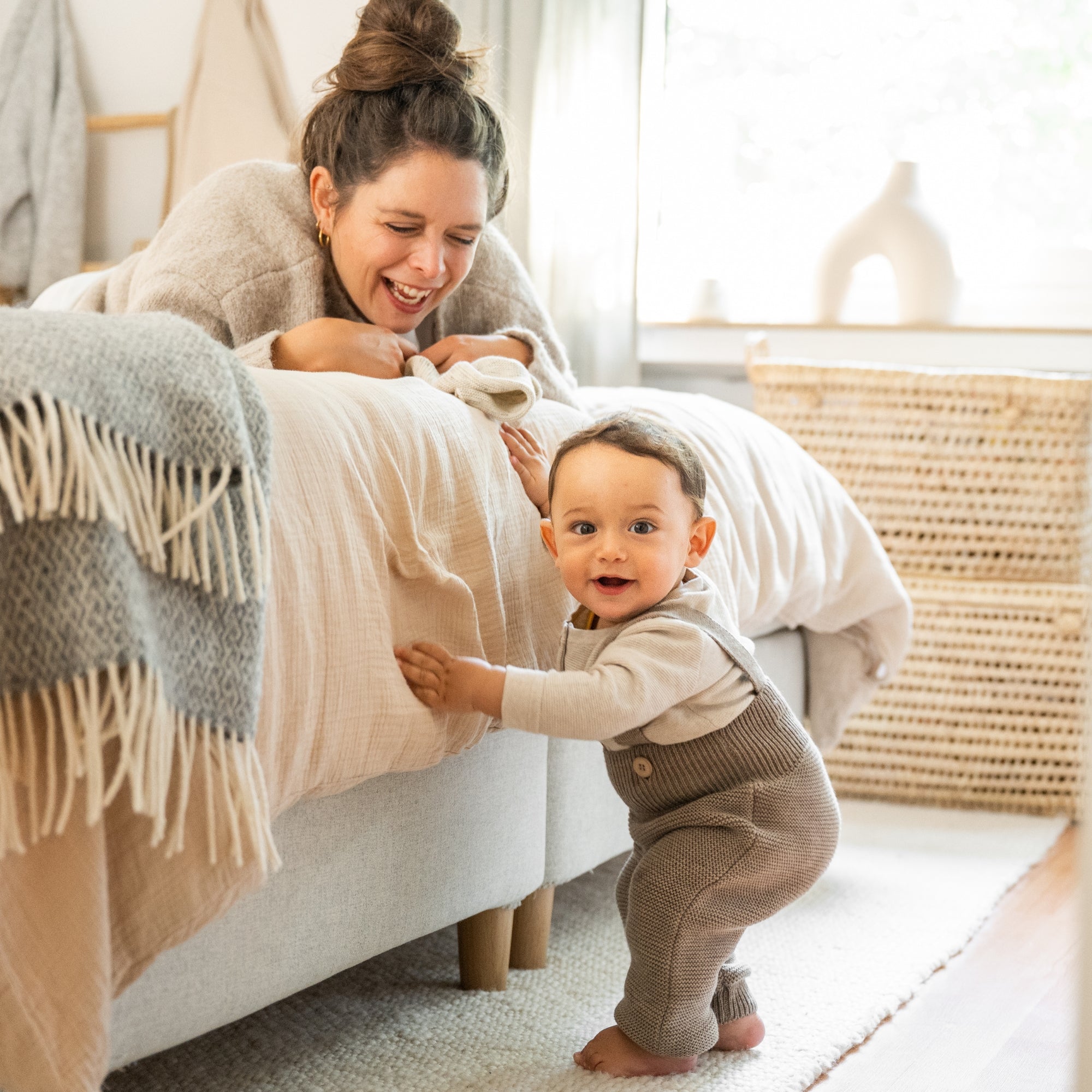 Pantaloni in Maglia di lana merino | Essential Beige