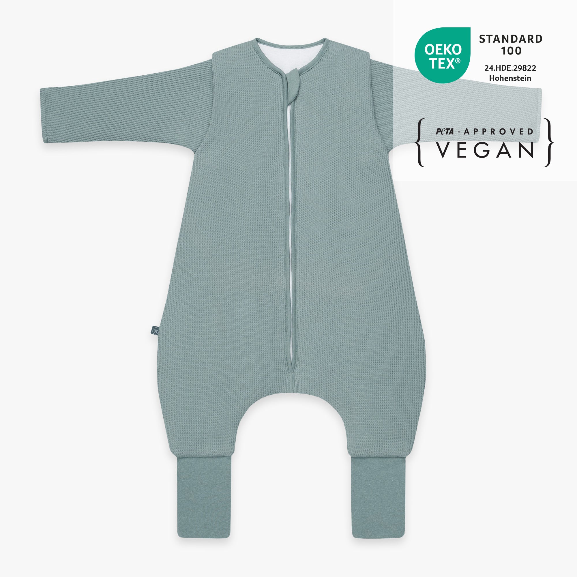 Sacco nanna con piede pieghevole e maniche 3.5 TOG | Essential Menta