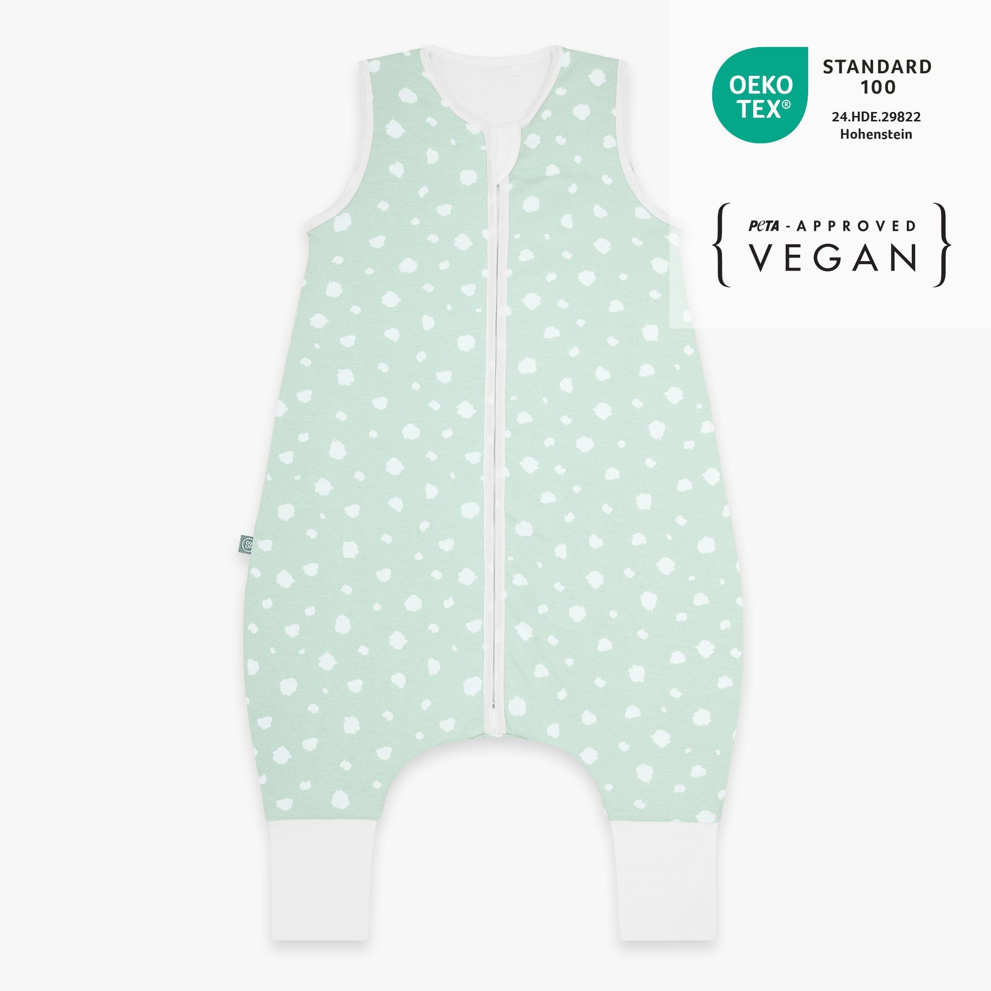 Sacco nanna con piedi 2.5 TOG | Pois Menta
