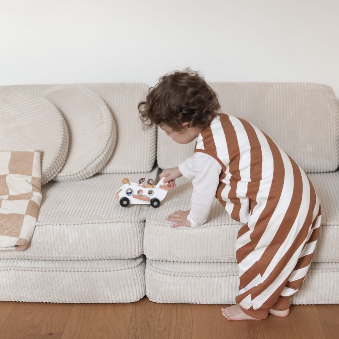 Sacco nanna con piedi 1.0 TOG | Strisce Toffee