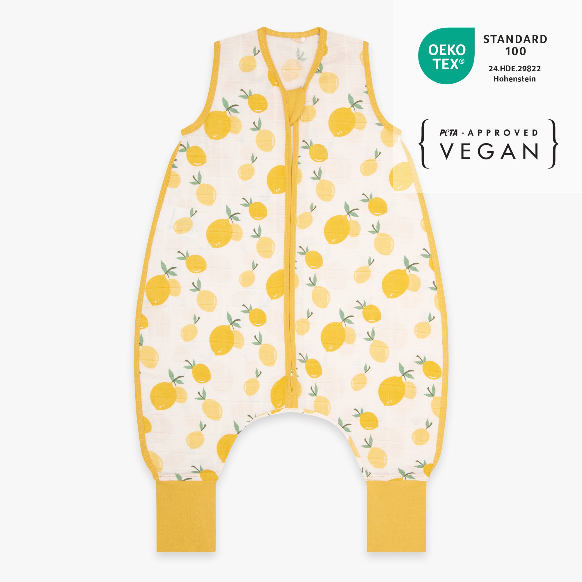 Sacco nanna in mussola con piedi 0.5 TOG | Limone