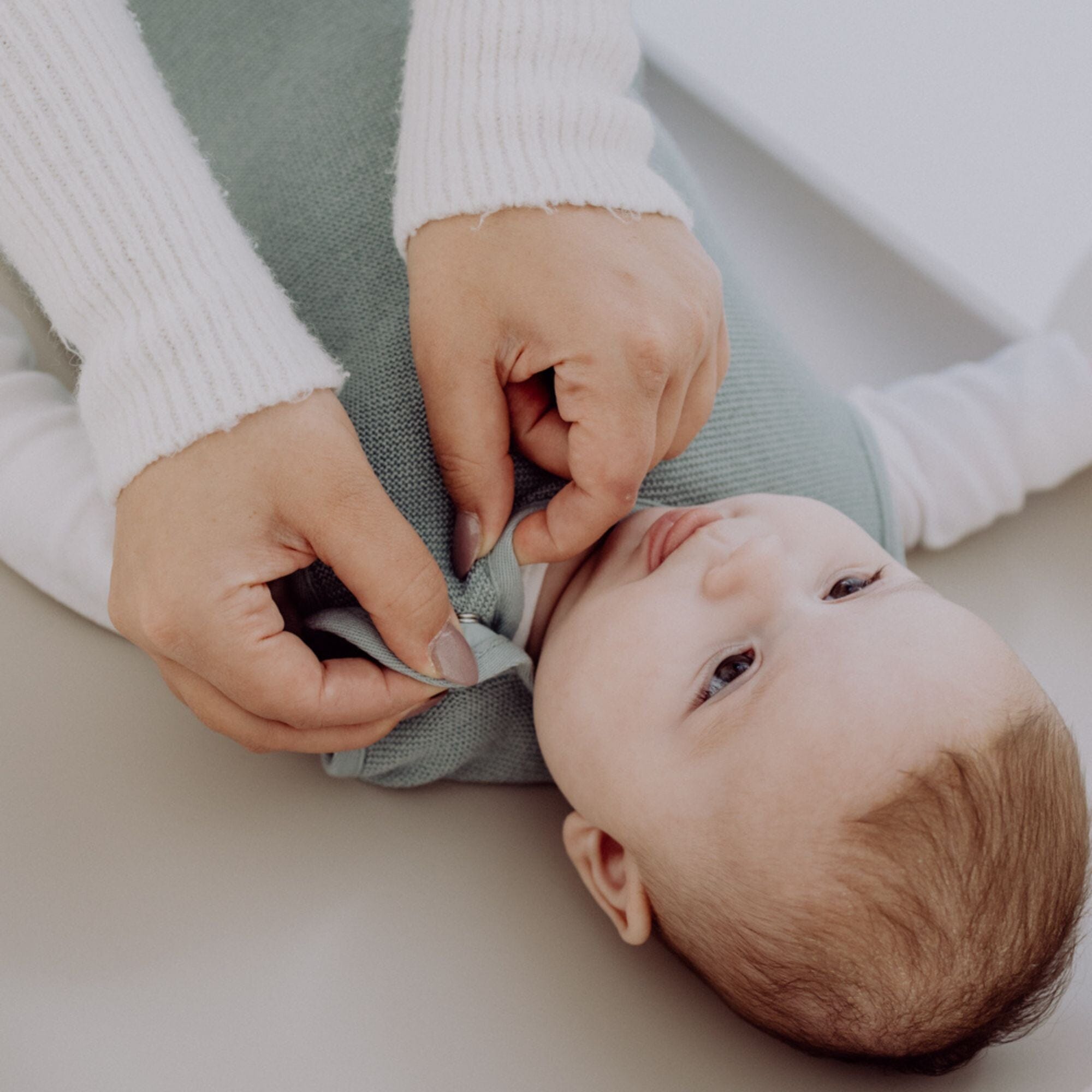 Sacco nanna per bebè in lana-seta TOG Essential Menta di