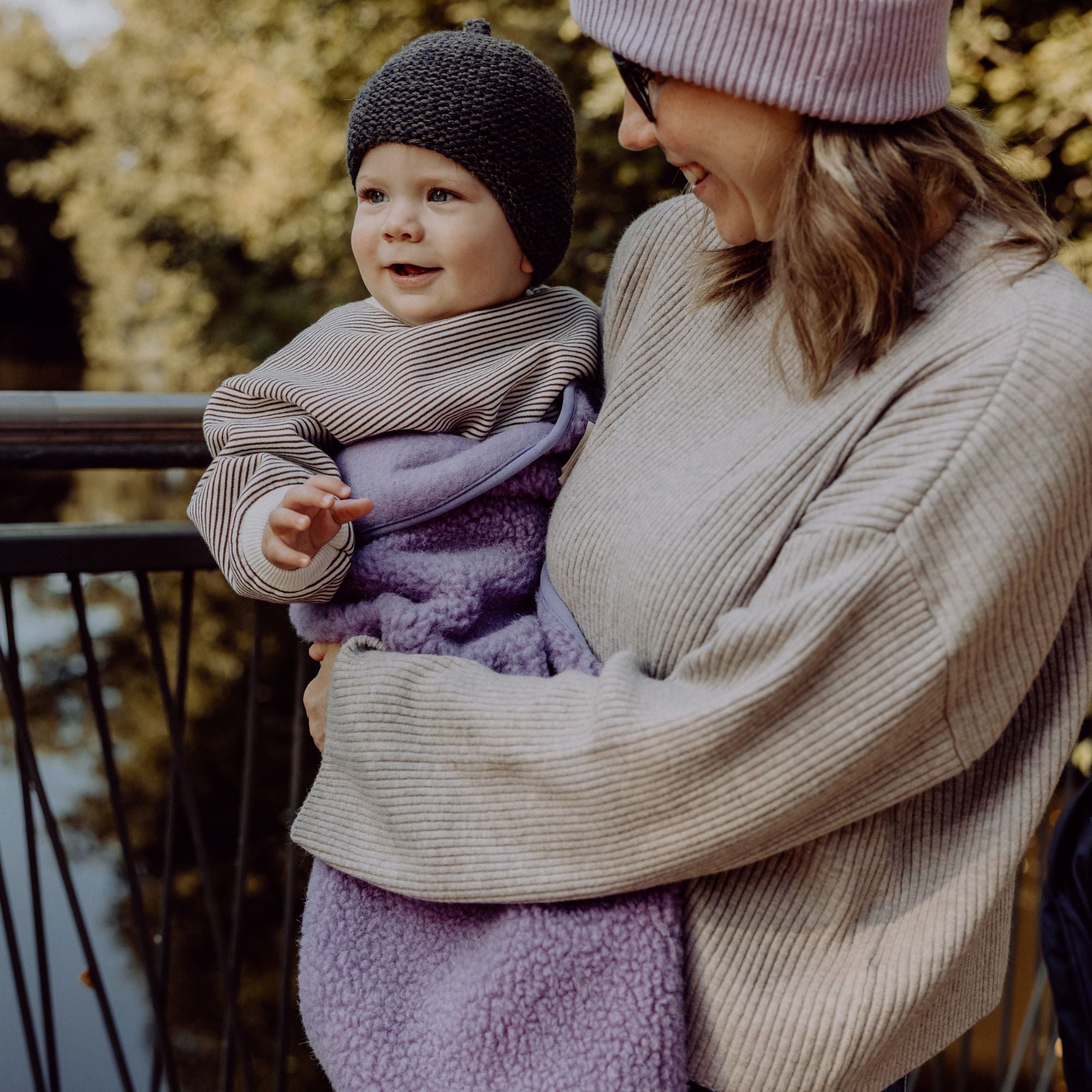 Coperta coccolosa in lana merino teddy | Essential Lavanda