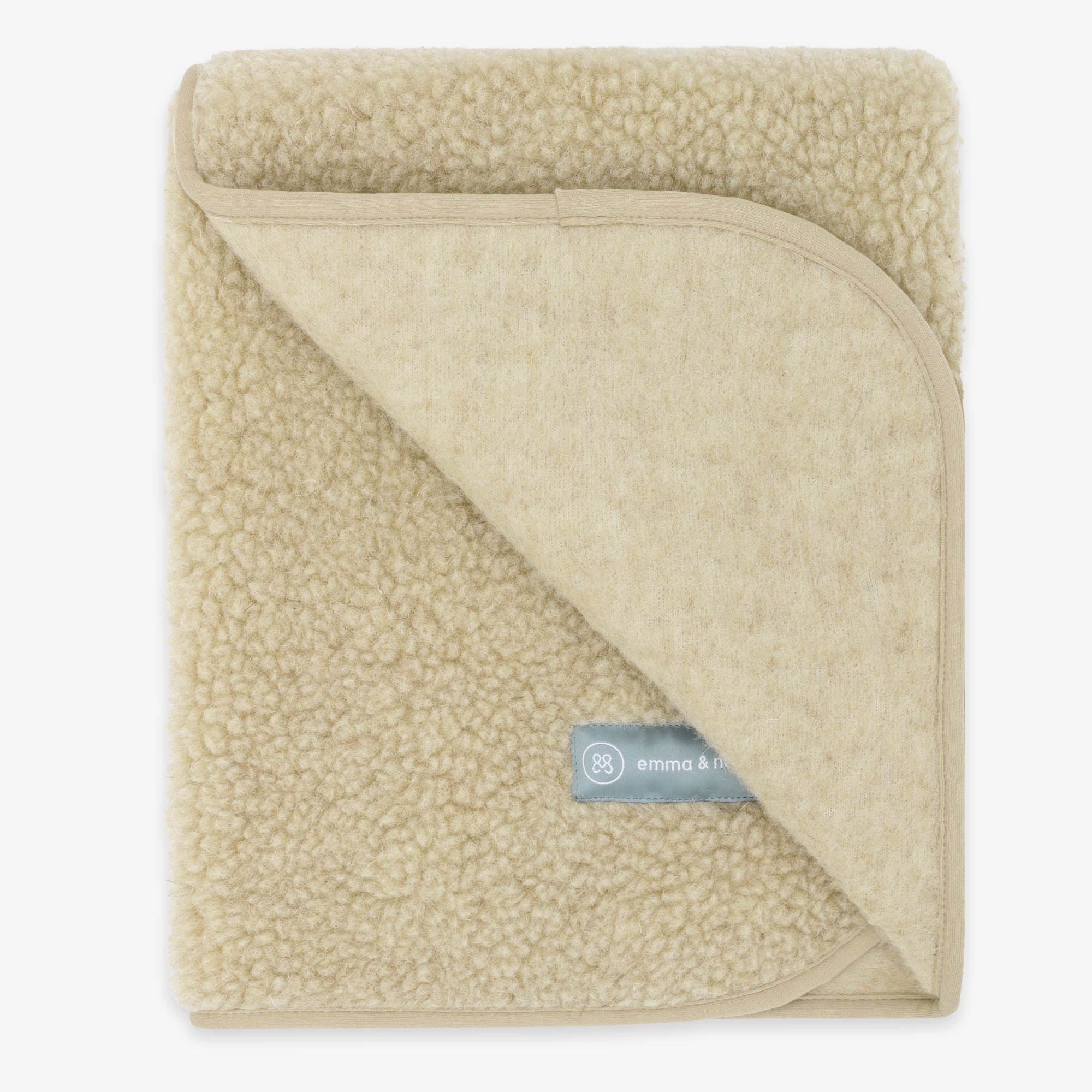 Coperta coccolosa in lana merino teddy | Essential Beige