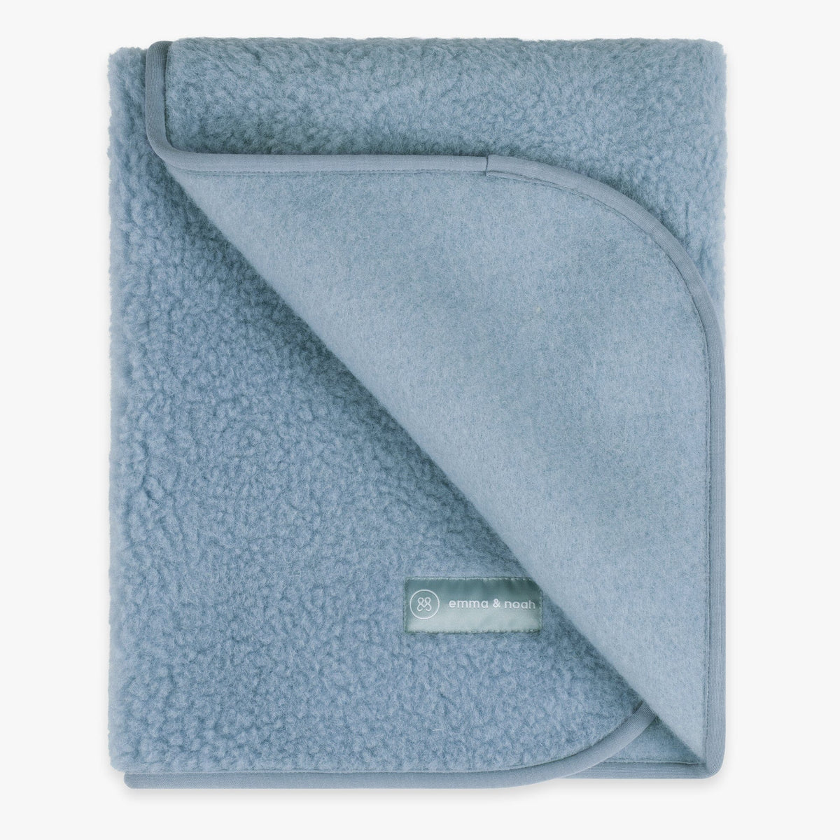 Coperta coccolosa in lana merino teddy | Essential Ice Blu