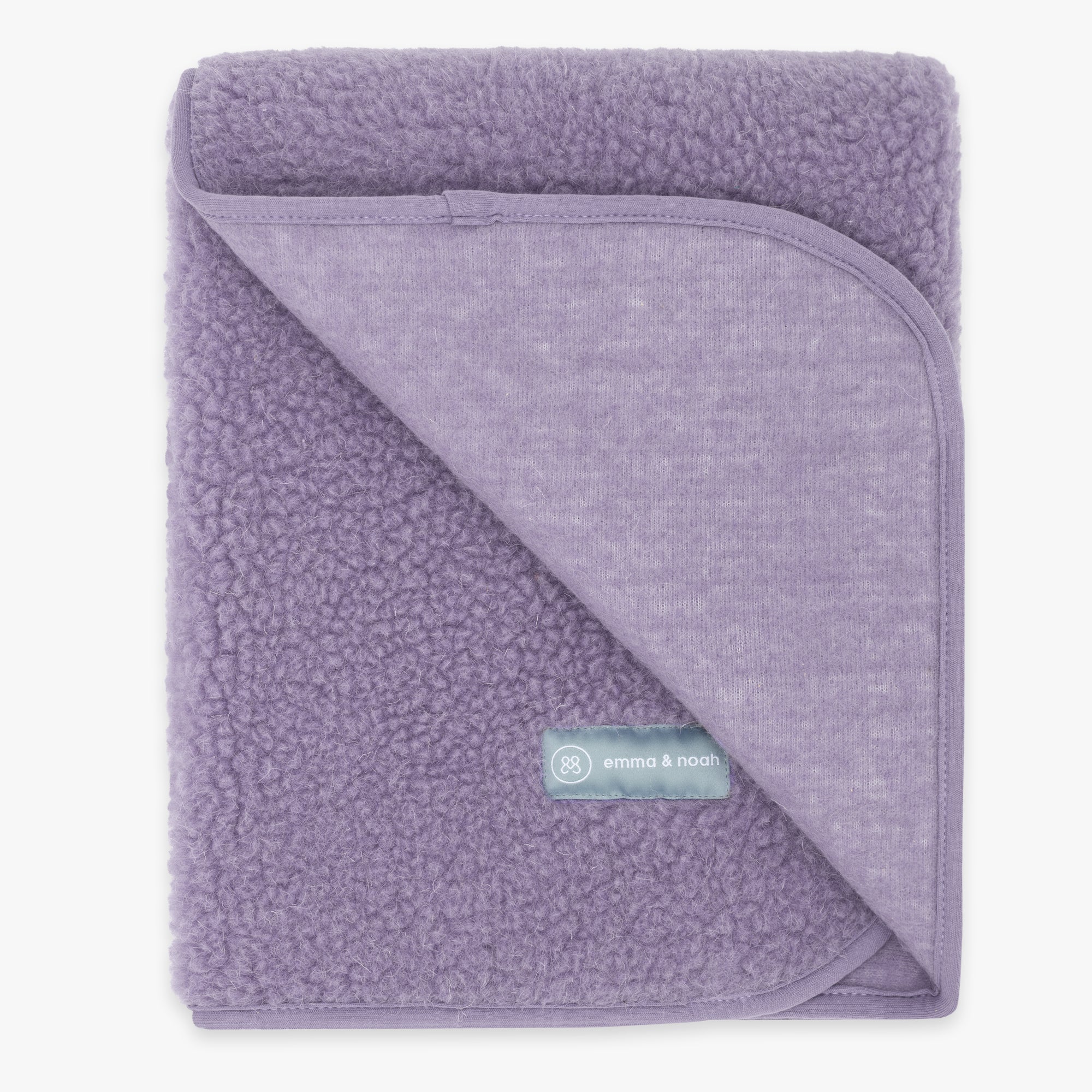 Coperta coccolosa in lana merino teddy | Essential Lavanda