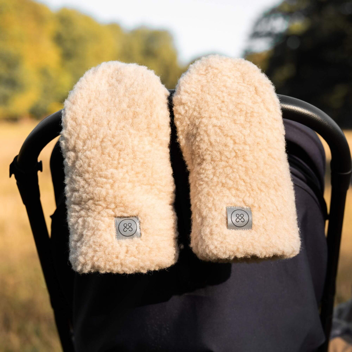 Guanti per passeggino in lana merino | Essential Beige