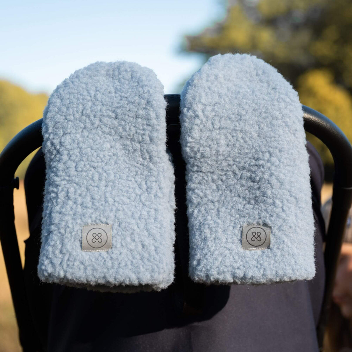 Guanti per passeggino in lana merino | Essential Ice Blu