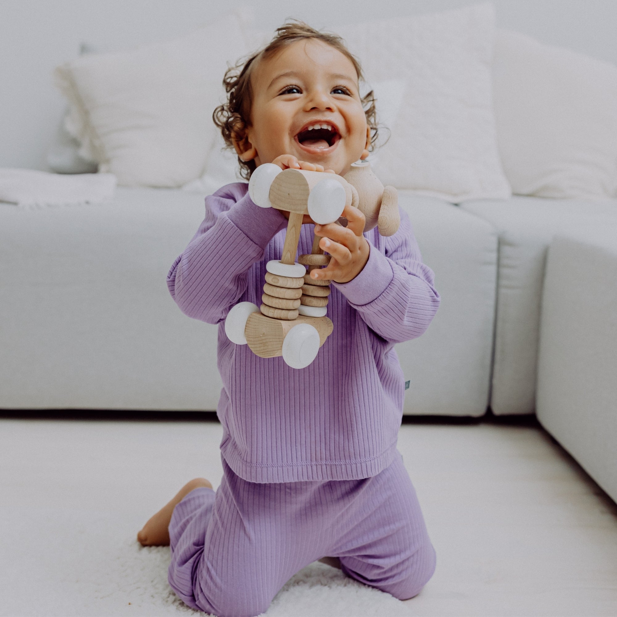 Pigiama lungo 2 pezzi | Essential Lavanda