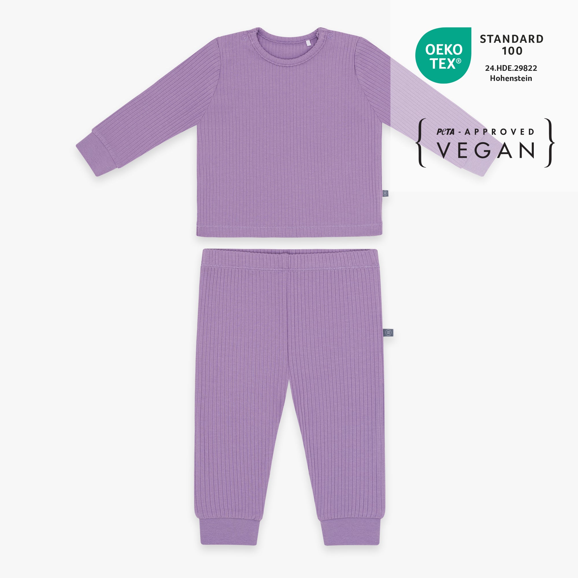 Pigiama lungo 2 pezzi | Essential Lavanda