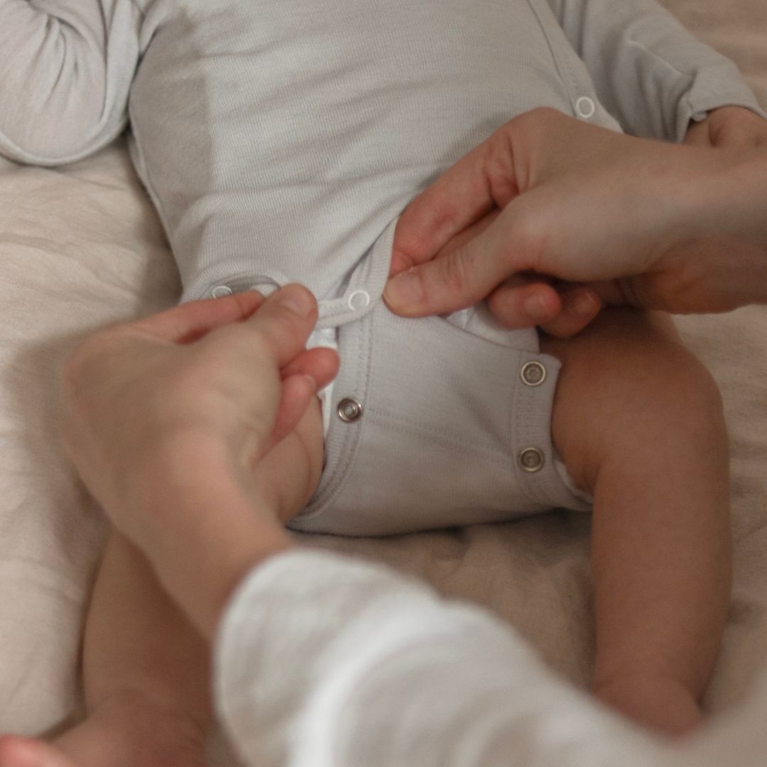 Body incrociato a maniche lunghe lana-merino | Essential Grigio